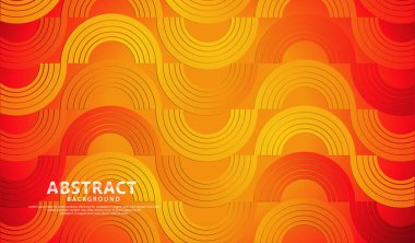 Soyut fütüristik renkli daire çizgileri şekil ve dalgaların fütüristik arkaplanı. vektör illüstrasyonu