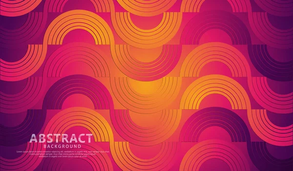 Soyut fütüristik renkli daire çizgileri şekil ve dalgaların fütüristik arkaplanı. vektör illüstrasyonu