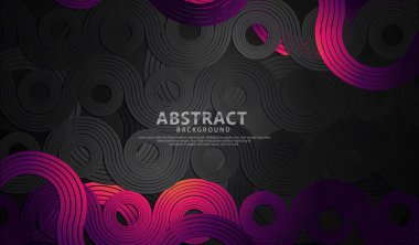 Soyut fütüristik renkli daire çizgileri şekil ve dalgaların fütüristik arkaplanı. vektör illüstrasyonu