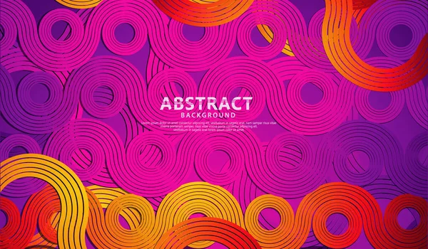Abstract Futuristic Colorful Circle Lines Shape Waves Futuristic Background Vector — Stockvektor