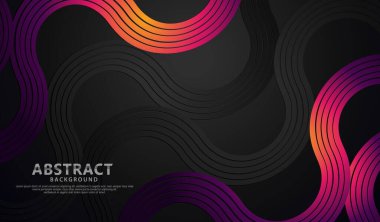 Öge tasarımı ve diğer kullanıcılar için soyut dalga çizgileri ve yuvarlak şekiller