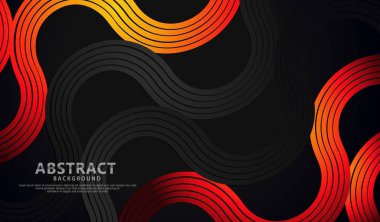 Öge tasarımı ve diğer kullanıcılar için soyut dalga çizgileri ve yuvarlak şekiller