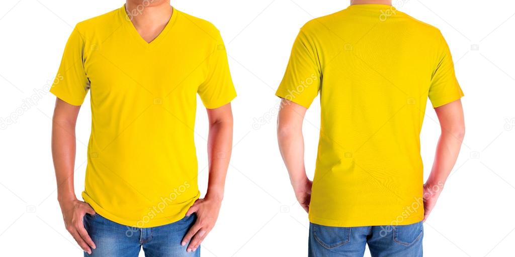 Download Yellow Tshirt Stock Photos Royalty Free Yellow Tshirt Images Depositphotos PSD Mockup Templates