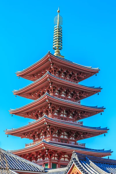 Pagoda v senso-ji buddhistická svatyně — Stock fotografie