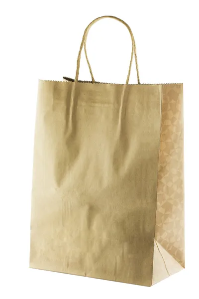 Blank brown paper Shopping Bag with Handles — Stock Photo, Image