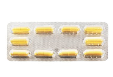 blister paketleri beyaz zemin üzerine izole içinde ilaç