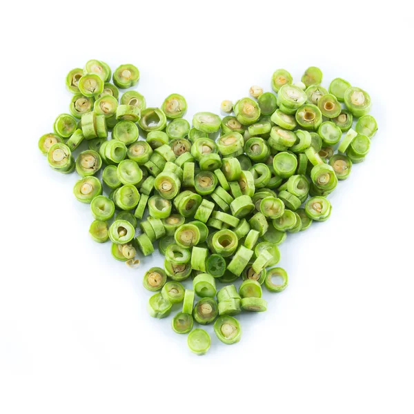 Cowpea on white background — Stock Photo, Image