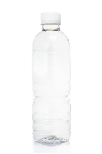 Garrafa de plástico de água potável em branco — Fotografia de Stock