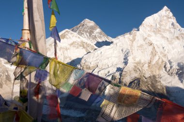 Everest ve kala patthar üzerinden nuptse