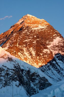 Summit of Mt. Everest at Sunset clipart