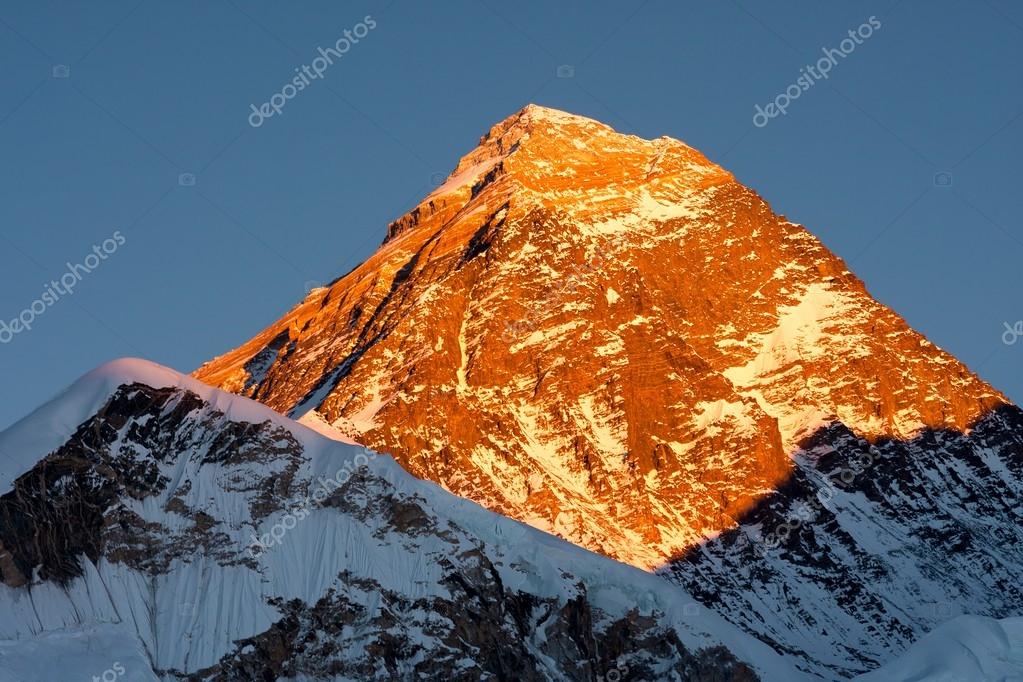 Summit of Mt. Everest at Sunset Stock Photo by ©v.apl 43262253