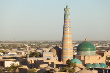 Islom Hoja Minaret and Madrasa in Khiva clipart