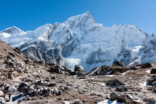Glaciar Nuptse y Khumbu de Gorak Shep — Foto de Stock