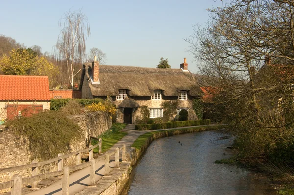 Halmtak stuga i thorton-le-dale Stockbild