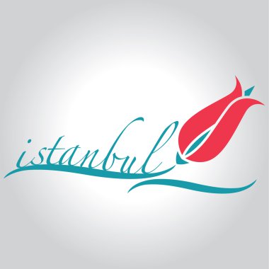 İstanbul logo, simge ve simge vektör çizim