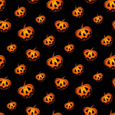 Kusursuz balkabağı deseni ve arkaplan vektör çizimi