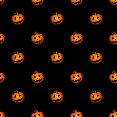 Kusursuz balkabağı deseni ve arkaplan vektör çizimi