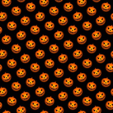 Kusursuz balkabağı deseni ve arkaplan vektör çizimi