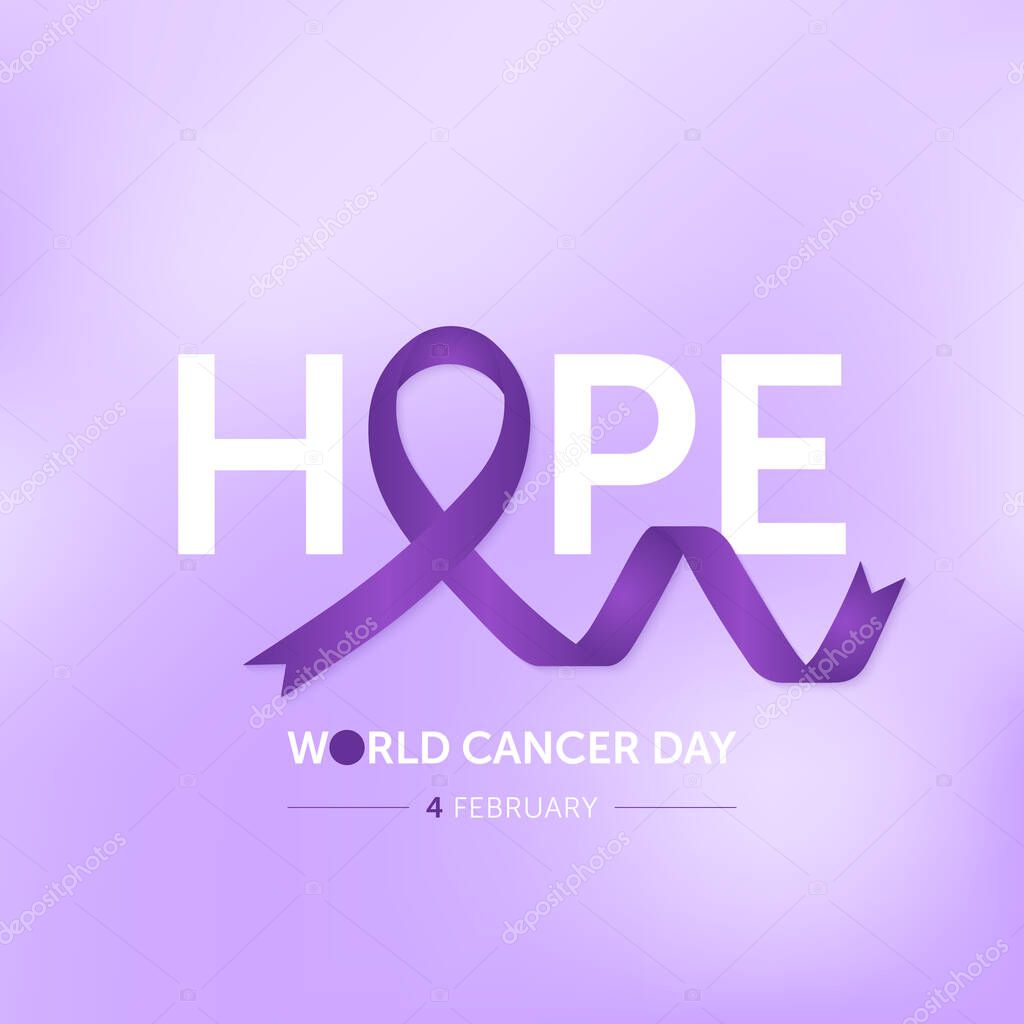 4 february world cancer day concept design vector illustration