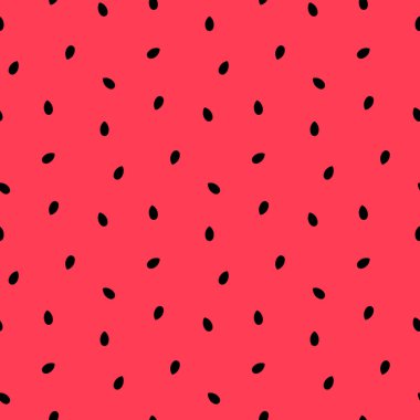 Kusursuz karpuz tohumları deseni ve arkaplan vektör çizimi