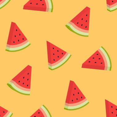 Kusursuz karpuz deseni ve arkaplan vektör çizimi