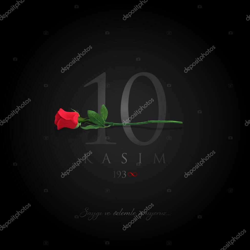 10 kasim vector illustration. (10 November, Mustafa Kemal Ataturk Death Day anniversary.)