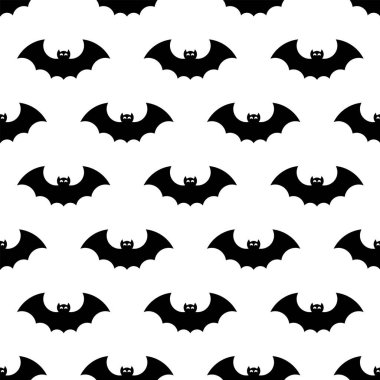 Kusursuz yarasa deseni ve arkaplan vektör çizimi