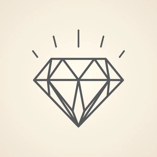 Vektor illustration av diamant — Stock vektor