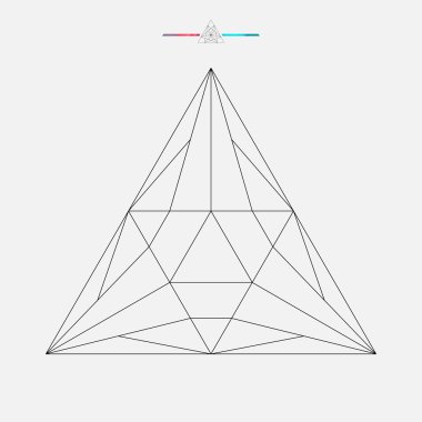 Geometrik şekil, izole vektör üçgen