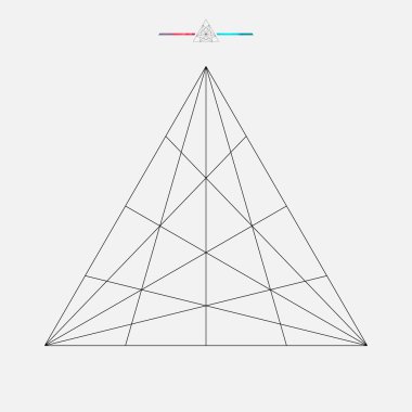 Geometrik şekil, izole vektör üçgen