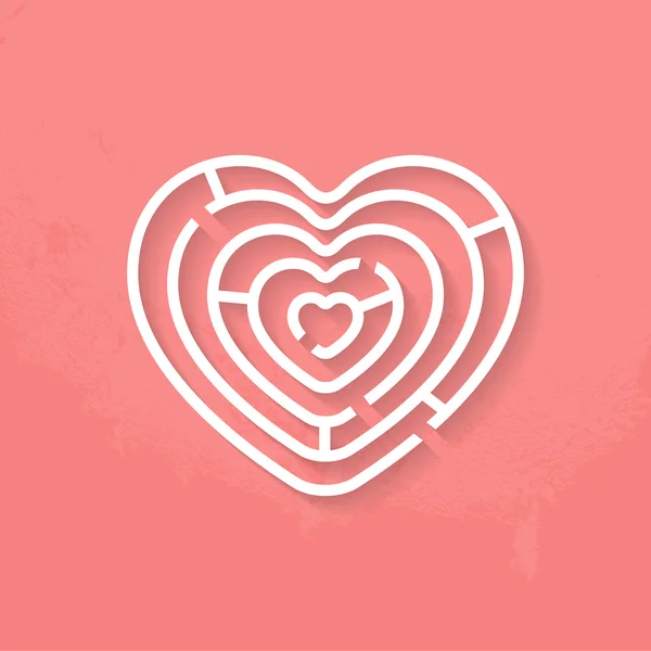 Srdce bludiště — Stockový vektor