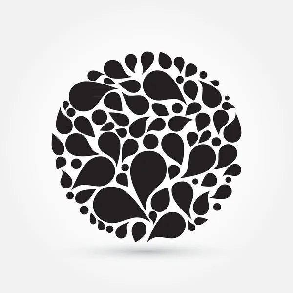 Boule de gouttes, silhouette, illustration vectorielle — Image vectorielle