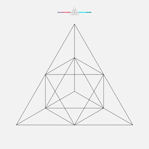 Forma geométrica, triângulo vetorial isolado — Vetor de Stock