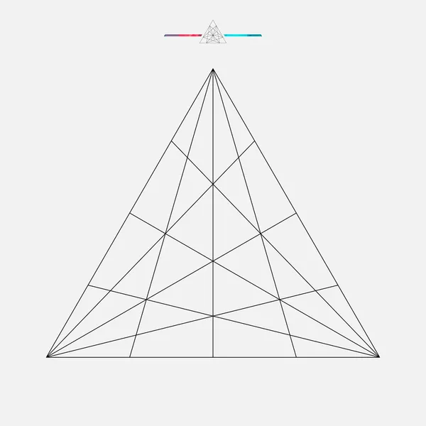 幾何学的図形で分離されたベクトル三角形 — ストックベクタ