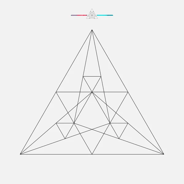 Kształt geometryczny, trójkąt wektor na białym tle — Wektor stockowy