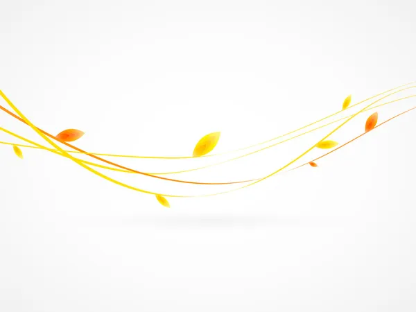 Abstrakt bakgrund med gula våg — Stock vektor