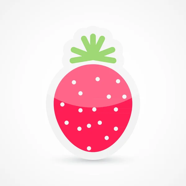 Erdbeer-Symbol, Vektorillustration — Stockvektor