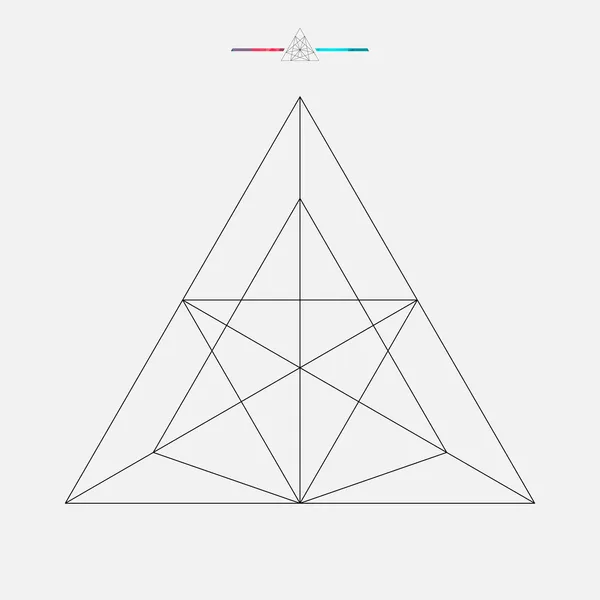 Geometrik şekil vektör üçgen izole, satır öğesi, vektör çizim