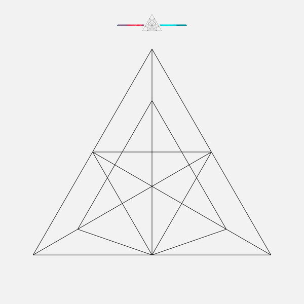 Forma geométrica, triángulo vectorial aislado, elemento de línea, ilustración vectorial — Vector de stock
