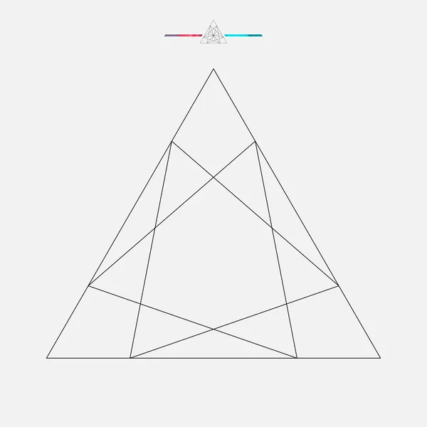 Forma geometrica, triangolo vettoriale isolato, elemento di linea, illustrazione vettoriale — Vettoriale Stock