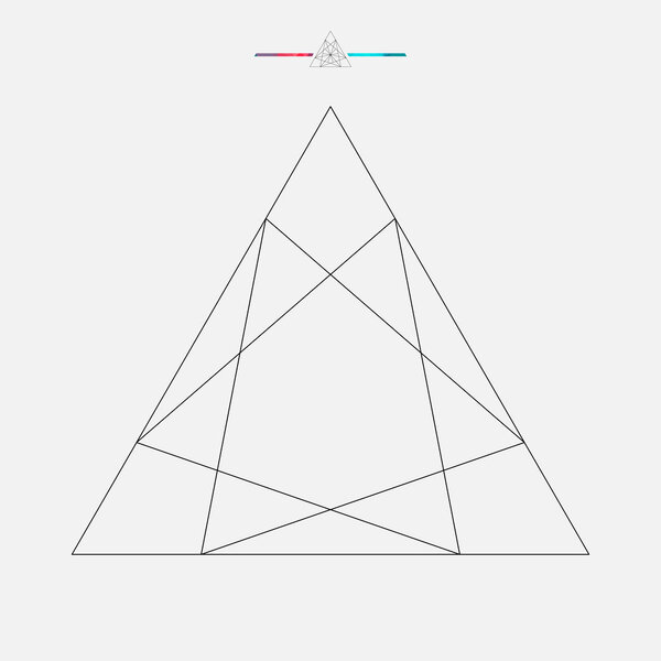 Геометрическая форма, изолированный векторный треугольник, элемент линии, векторная иллюстрация
