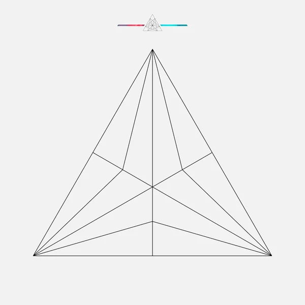 Geometrického tvaru, vektor trojúhelníku, samostatný, linie prvek, vektorové ilustrace — Stockový vektor