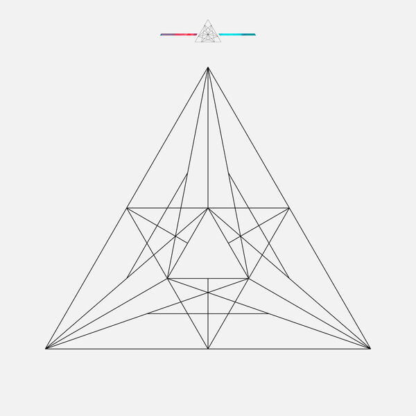 Геометрическая форма, изолированный векторный треугольник, элемент линии, векторная иллюстрация
