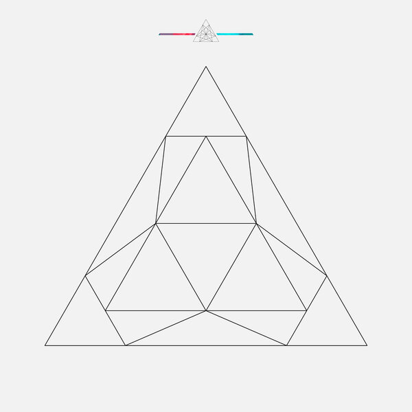 Геометрическая форма, изолированный векторный треугольник, элемент линии, векторная иллюстрация
