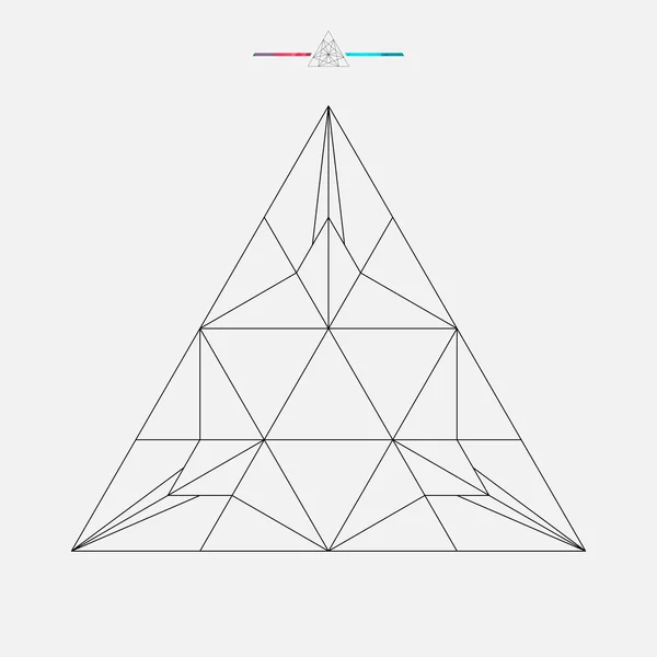 Forma geometrica, triangolo vettoriale isolato, elemento di linea, illustrazione vettoriale — Vettoriale Stock