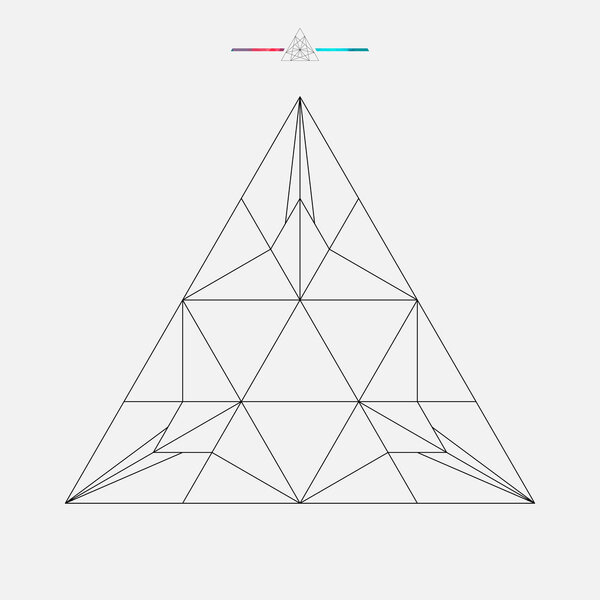 Геометрическая форма, изолированный векторный треугольник, элемент линии, векторная иллюстрация
