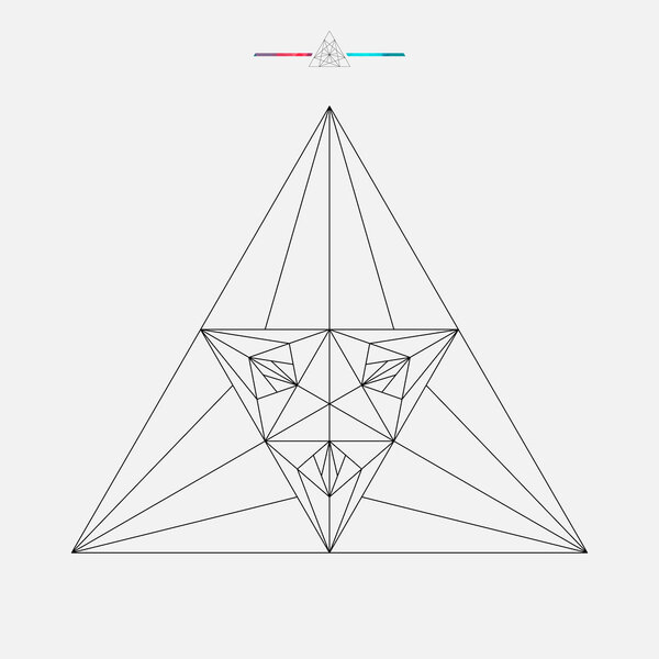 Геометрическая форма, изолированный векторный треугольник, элемент линии, векторная иллюстрация
