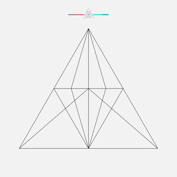 Geometrische Form, Vektordreieck isoliert, Linienelement, Vektordarstellung — Stockvektor