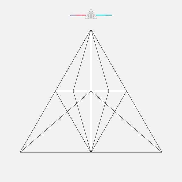 Геометрическая форма, изолированный векторный треугольник, элемент линии, векторная иллюстрация
