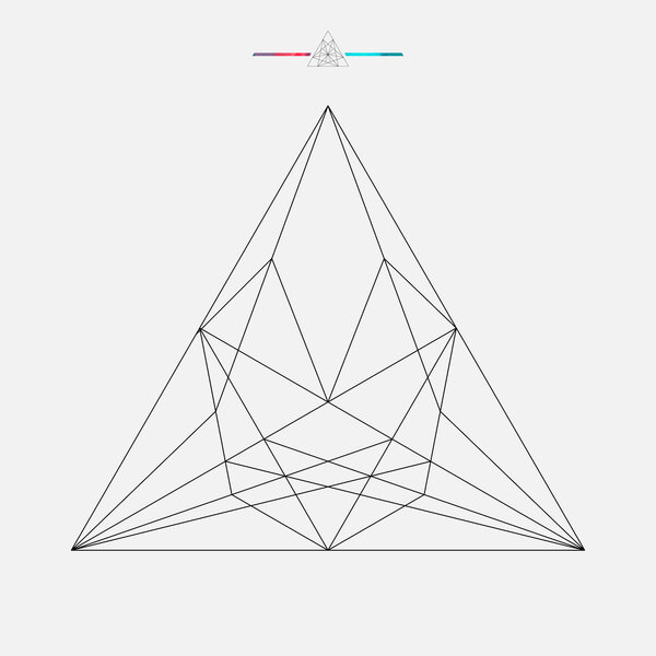 Геометрическая форма, изолированный векторный треугольник, элемент линии, векторная иллюстрация
